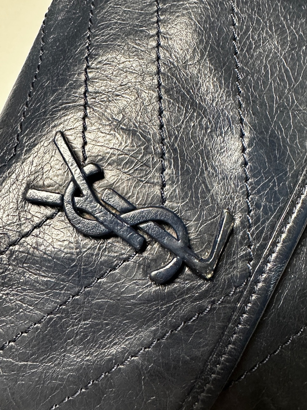 Saint Laurent Niki Baby Bag in Navy Blue Leather - Picture 8 of 16